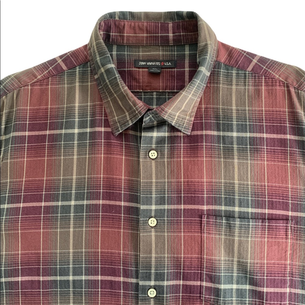 John Varvatos Men’s XXL Long Sleeve Shirt Plaid - Picture 3 of 12